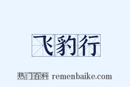 飞豹行是什么意思的图片